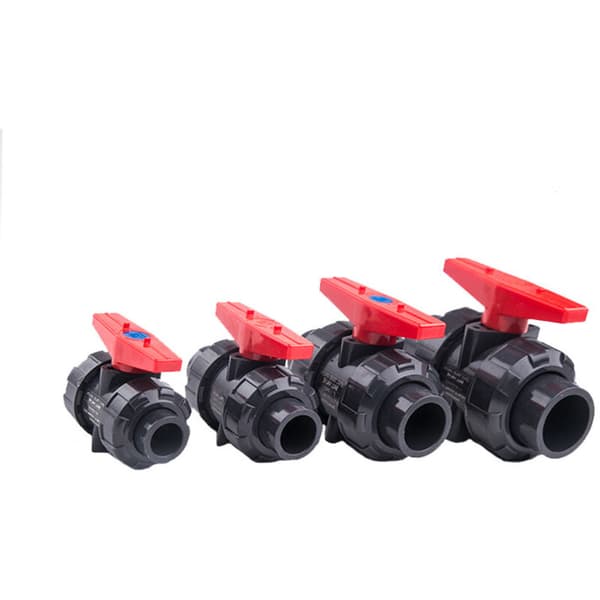 Dubbelkoppling kulventil, kulventil, SPH kulventil, 20 mm diameter PVC kulventil