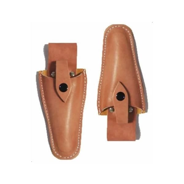 Læder beskæresaks-etui - YYV - 2 stk. - Holdbart PU-læder - Rustbeskyttelse - Metalspænde