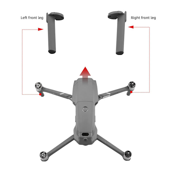 Främre vänster höger ersättningsben landningsställ fot för Mavic 2 Pro/zoom drönarreparationsdelar