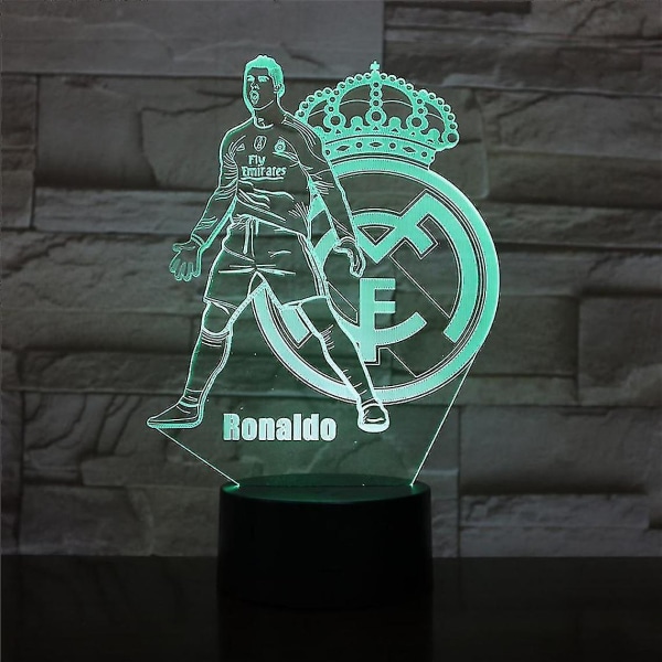 Bordslampa Anime Barnrum Ronaldo 3d Led Nattljus