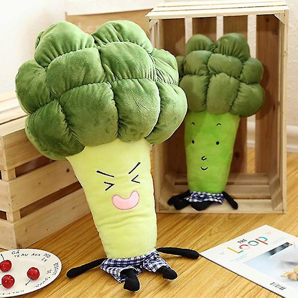 Söt multifunktionell kudde grönsak broccoli plyschleksaker mjuk bekväm