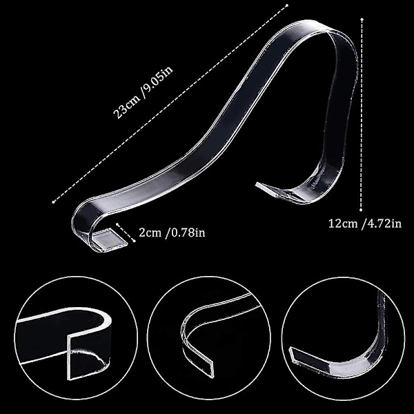 10 st/5 par akryl genomskinliga sandal sko display stativ insatser hållare sko display rack skostöd för damskor