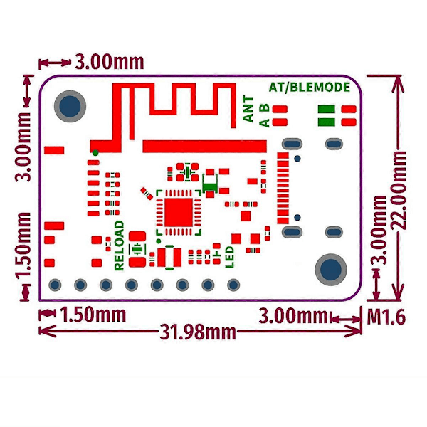 CH9143 Mini Moduuli BLE/UART/USB Moduuli BLE/USB Sarjaliikenne/TTL UART Moduuli