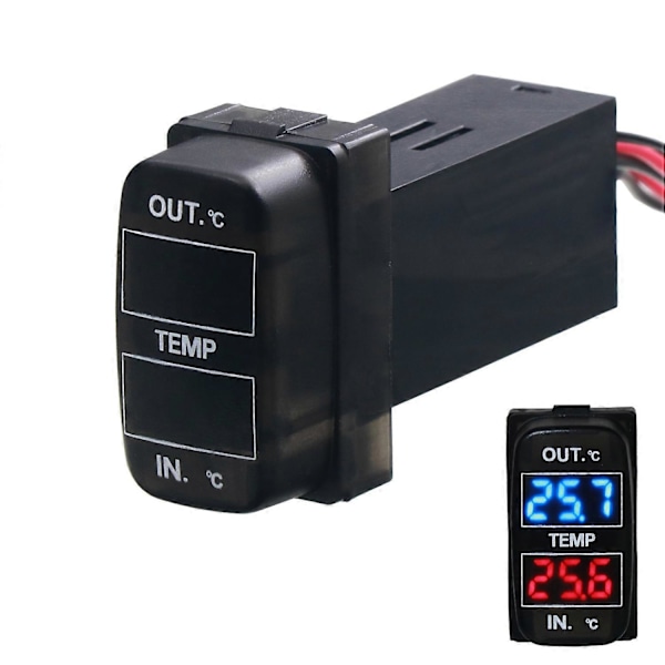 Dobbelt Temperaturdisplay Indenfor og Udenfor Bilen Dobbelt Temperatursensor til Mitsubishi ASX Lance