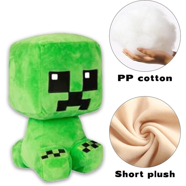 Crafter Creeper Pludsetøjdyr, Blød Knuselsdyr, Grøn, til Videospilfans