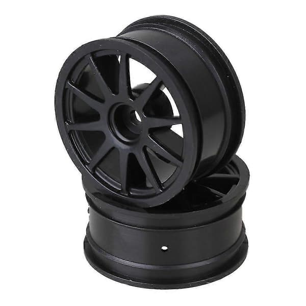 Sorte 52mm Plast 10-Eikers Hjulfelger For Rc1:10 Vei- & Driftbil Sett Med 4