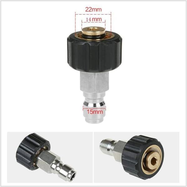 Højtryksrenserforbindelse - YYV - M22 - 14 mm indvendigt gevind - Lynkobling - Messing