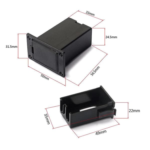 9V Batterihållare Fack för Akustisk Gitarr Bas Pickup