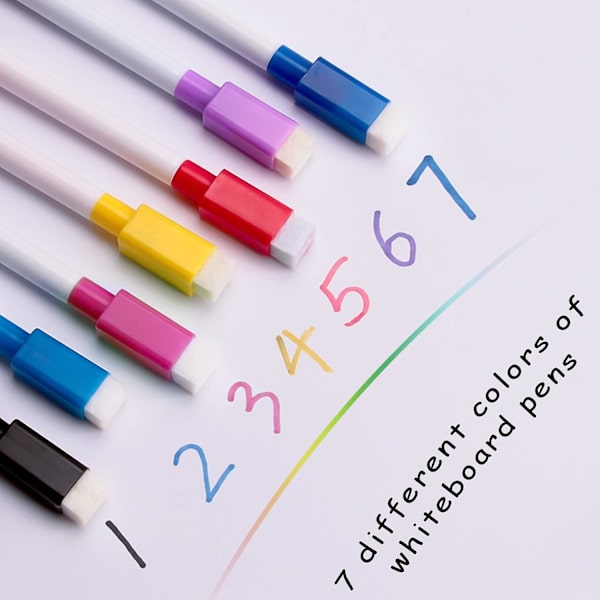 Suddgummi whiteboardpenna, 10 st suddgummi stenpenna låg lukt magnetiska pennor, används för suddgummi whiteboard markering hemma, skola eller kontor
