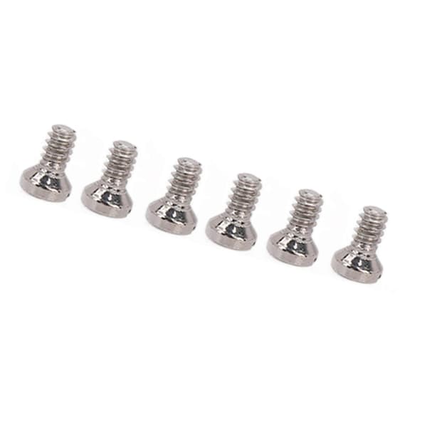 6 st Silver Stål Quartz Klocka Baksida Skruvar 1.2x0.7x1.7mm