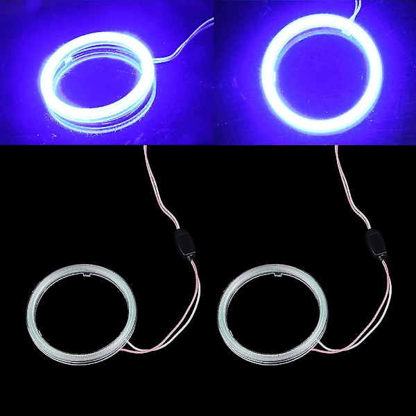2 stk 90mm Cob Angel Eyes Canbus Led Angel Eyes Ringlys DRL for DC