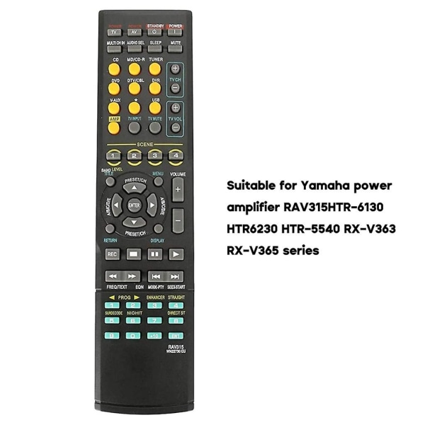 Remote Control Rav315 Wn22730eu Spare Part For Rx-v450 Rx-v461 Rx-v561 Rav311