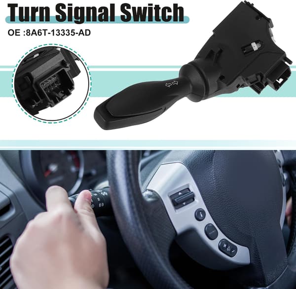 Velegnet til indikatorafbryder Multifunktionel kombinationsafbryder Velegnet til Ford Fiesta MK7 2011-2019 8A6T-13335-AD -