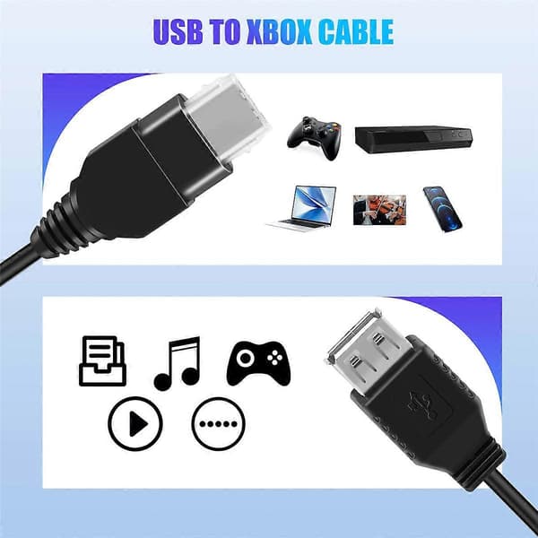 For XBOX USB-KABEL - Hunn-USB til Original Xbox Adapterkabel Konverteringslinje