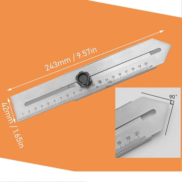 2025 Seneste Model Glidende Linjal 0200mm Rustfrit Stål Linjeskrivning