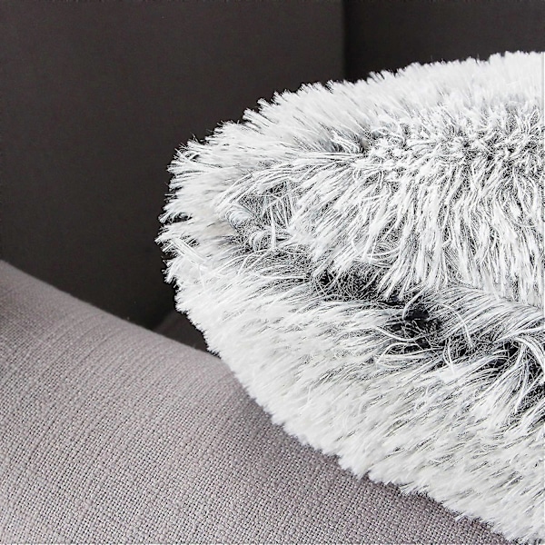 2-pack Hem Dekorativ Lyx Serie Supermjuk Fuskpäls Prydnadskudde Örngott Kuddfodral För Soffa Eller Säng Grå Ombre 45x45 cm (18x18 tum)