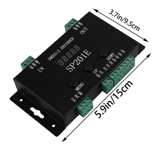 Sp201e Dmx512 Ws2812b Ws2811 Dmx Til Spi Controller Dekoder, understøtter Flere Ics