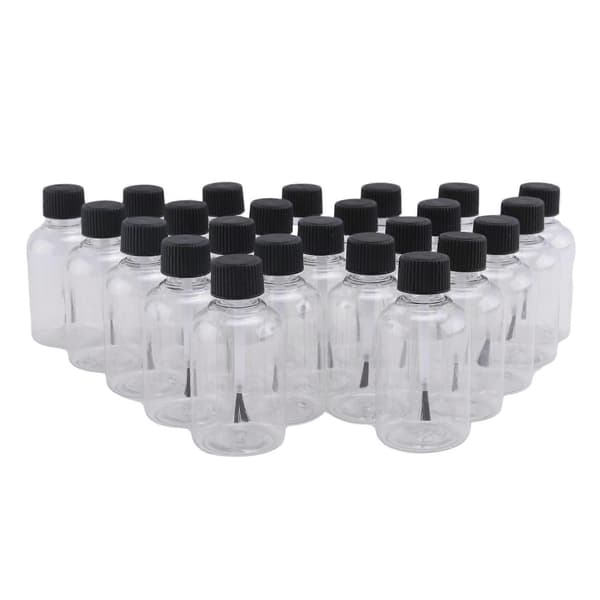 24 st Plast Tomma Limflaskor med Penslar 50 ml Konst Tomma Målarflaskor Lim Småbarn Barn Konst