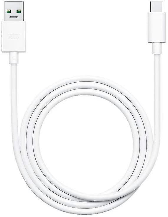Officiel Oppo DL129 VOOC USB Type C til USB Type A Datakabel - Hvid (Bulk Emballeret)