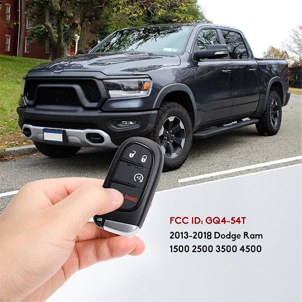 Bilnyckel Fjärrkontroll Nyckelfri Dörröppning GQ4-54T för Dodge Ram 1500 2500 3500 2013-2018 433Mhz ID46 Chip 56046956AC