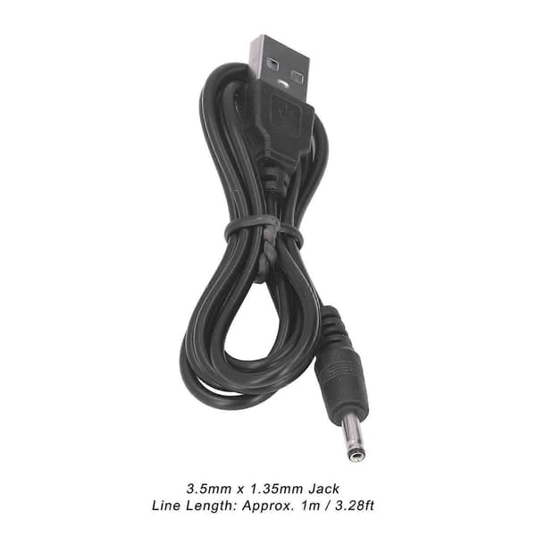 Høykvalitets (3 stk per pakke) 5V DC strømkabel USB til DC 3.5mm x 1....