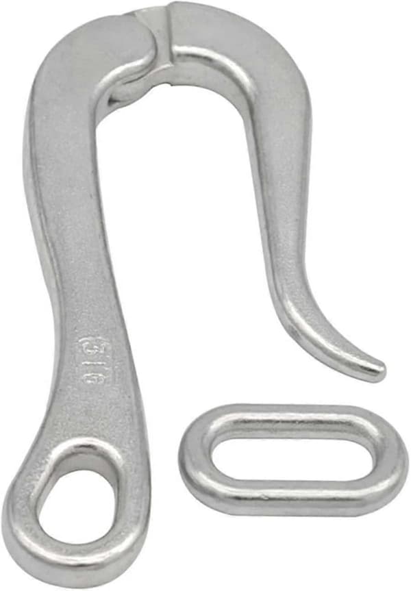 100mm Pelican Hook And Eye W/ Quick Release Link Rustfritt Stål 316 Marine Båt