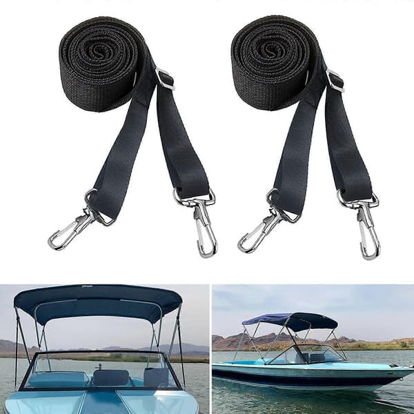 Marine Kaleche Stropper med Rustfrit Stål Snap Loop Bimini Top Hardware Marine Top Stropper Justerbar fra 28-60 tommer