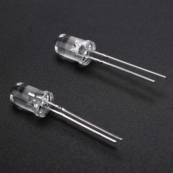 100 stk. 5mm Varmhvite LED Diode Lys DC 3V 20mA Pære Elektroniske Komponenter Lysdiode