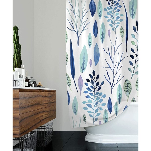 Blomma duschdraperi Badrum Tarp Duschdraperi med 12 plastkrokar