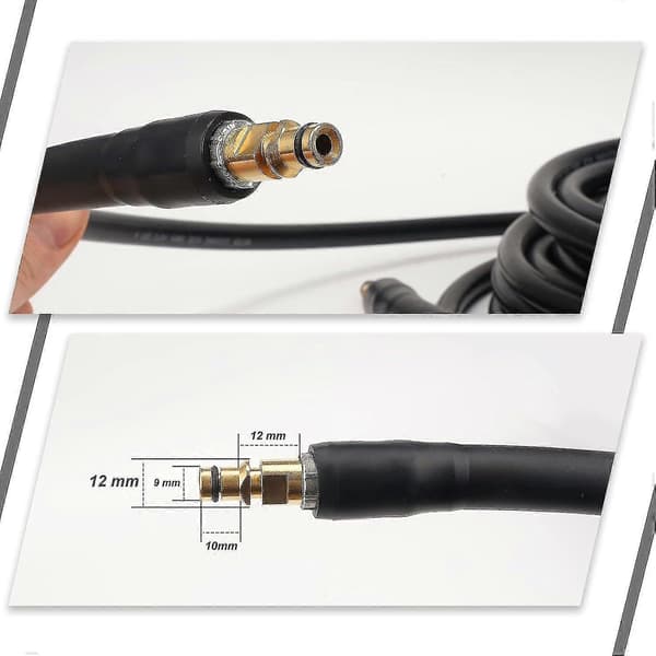 10 m højtryksslange til Kärcher K2-K7-seriens vasker med Click Plug Quick Connector