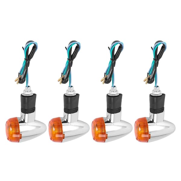 4 stk. motorcykelblinklys, gule lys, LED-indikator til Yamaha Suzuki