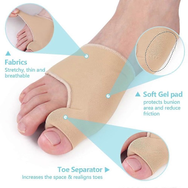Hallux Valgus Korrigerare Ärm för Kvinnor & Män, Stortå Gel Hallux Valgus Korrigerare