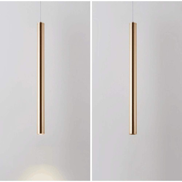 1 Pakke Moderne Pendellampe Guld Spotlight Lang Rør Pendellampe LED Cylinder Lys