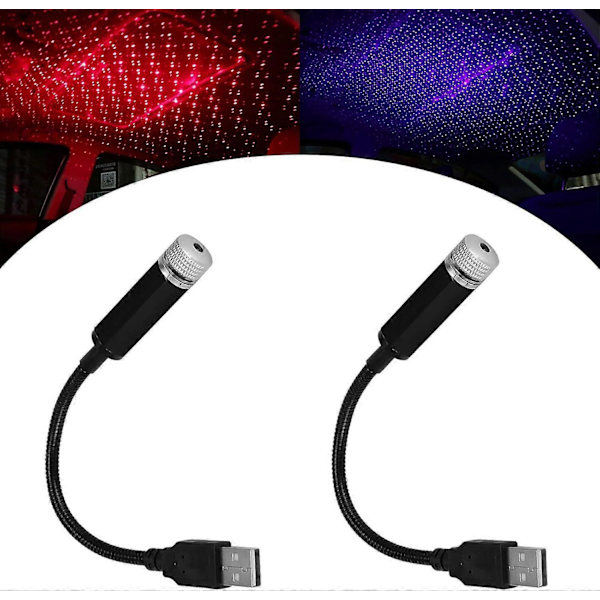 Mini LED-projeksjonslampe Stjernenatt USB-plugglys, laserlys, stjernelys