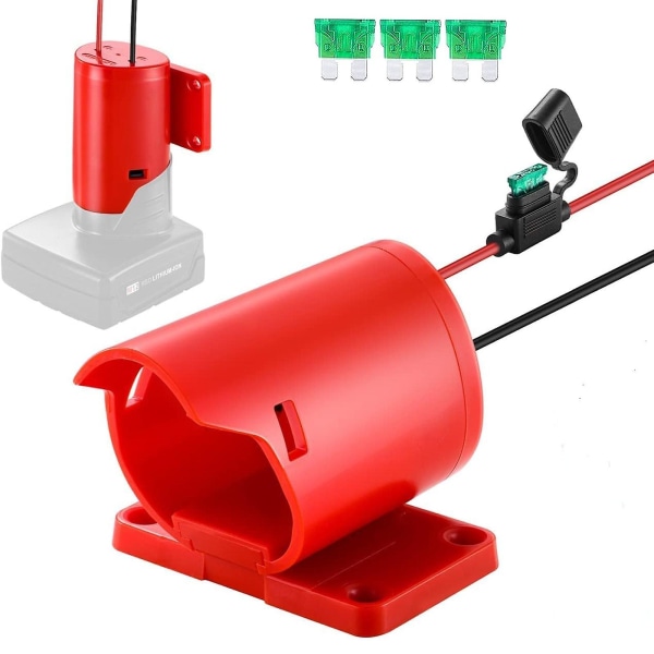 Batteriadapter til Milwaukee 12V M12 Dock Power Connector 12 Gauge Robot