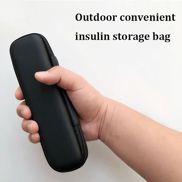 1PC Svart Insulin Kylväska Resväska, Bärbar Insulin Resväska, Insulin Kylväska Isolerad Organizer