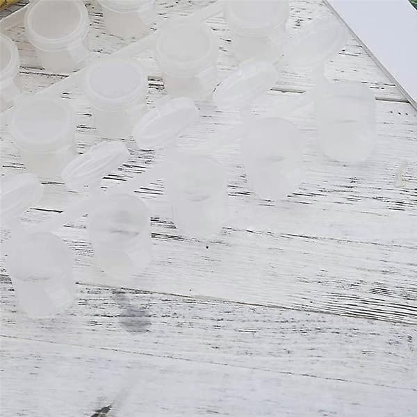 5 Strips 30 Begre Tomme Malingsstrips Malingskoppbegre, 10 ml/0,35 oz Mini Malingsbeger Strips Klar Plast