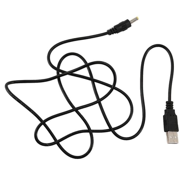 Højhastigheds USB 2.0 A Han til DC 4,0 mm x 1,7 mm Strømkabel 3 fod Sort