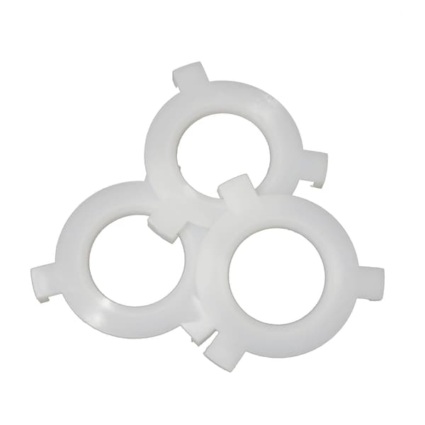 5-pakning, reduksjonsring for lampeskjerm, E27 til E14 adapteromformer, belysningstilbehør, 49 mm til 29 mm, hvit