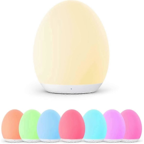 VAVA LED Nattlampa för Barn, Nattlampa USB Laddningsbar Silikon Baby Sovhjälp, Touchkontroll, Dimbar, Färgväxlande Nattlampa för