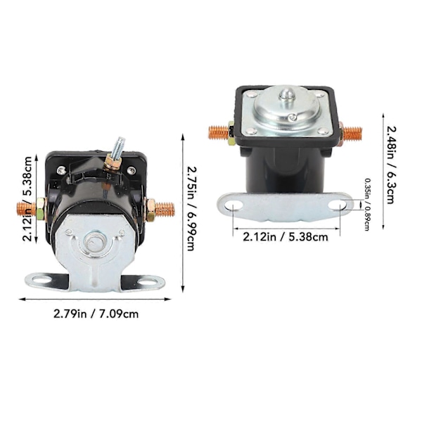 6 Volt 3-polig Solenoidbrytare Relä Startmotor Solenoid 20‑7000392 Ersättning för Allis Chalmers 1960 till 1961