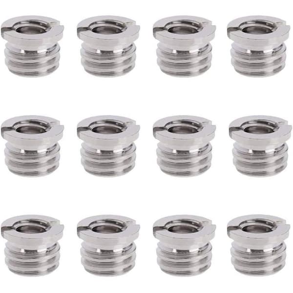 12 metalskruekonvertere, 14-38 mm adaptere til PZCC stativer og monopodder