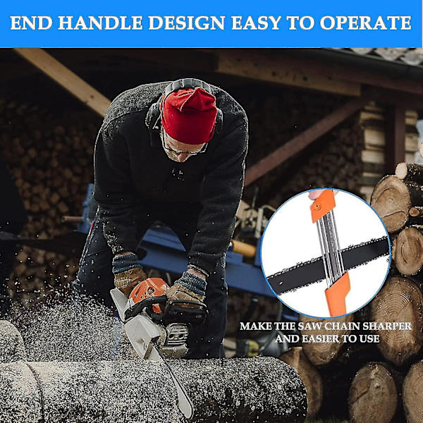 Stihl Kedjeslipar för 3/8 P Kedjesågkedja - 2 i 1 Easy File 4,0 mm Kompatibel