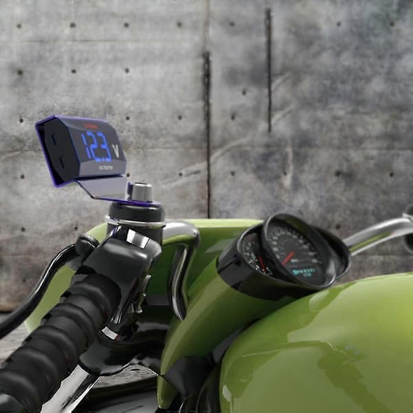 Motorcykel DC 10-150V Digital Voltmeter LED-Display Vattentät Spänningstestare Batterimonitor Mätare