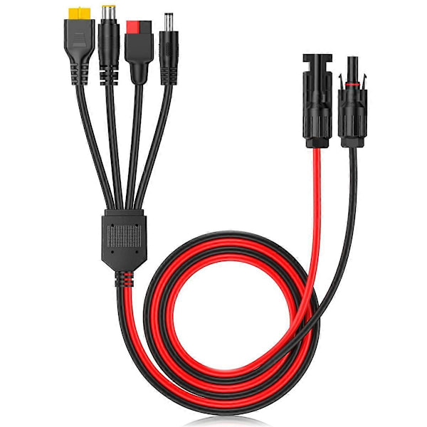 4-i-1 Solpanel Konnektor Forlængerkabel Splitter til Anderson Konnektor DC Adapter Strømstik X