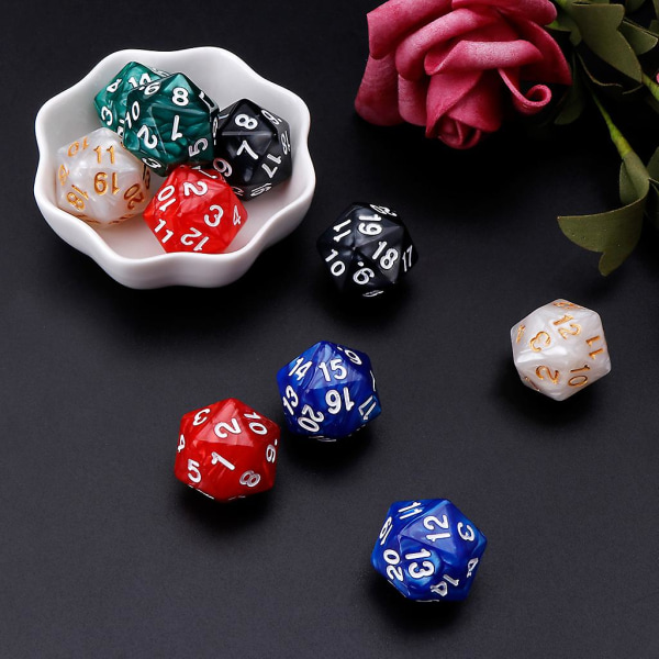 10 st/set 20-sidiga tärningar D20 Polyhedral tärningar för Rpg Poly Desktop-spel