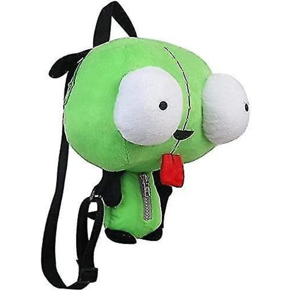 Ny Alien Invader Zim 3d Ögon Robot Gir Söt Plysch Ryggsäck Grön Väska Julgåva 14 Tum