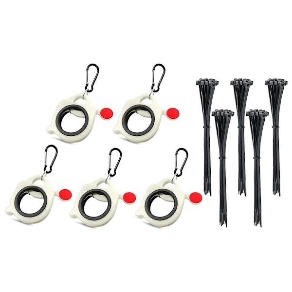 5-pack Kabelbindare-organisator Plastförvaring Kabelbindarehållare Bärbar Zip-bindarehållare Elektrisk trådbindare-organisator