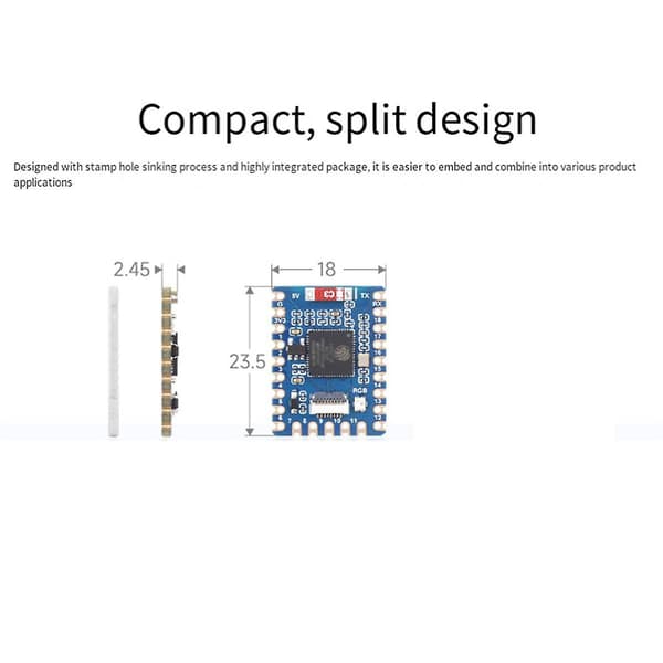 ESP32-S3-Tiny kehityskortti Bluetooth LE+2.4 GHz Wi-Fi, perustuu ESP32-S3FH4R2 ESP32-S3 Mini kehityskorttiin