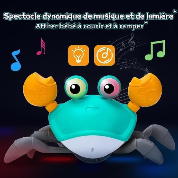 Krabbelegetøj - Ikke specificeret - Gående krabbe - LED-lys - Musik - Børnesikkerhed